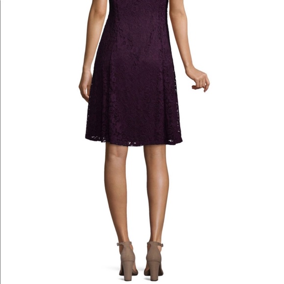 Women’s Ronni Nicole Purple Petite A-Line Dress - Picture 7 of 7